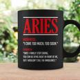 Funny Aries Facts Saying Astrology Horoscope Birthday Coffee Mug Gifts ideas