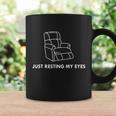 Funny Just Resting My Eyes Dad Jokes Fathers Day Coffee Mug Gifts ideas