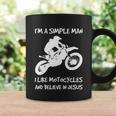Funny Men Like Motocycles And Believe In Jesus Coffee Mug Gifts ideas