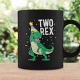 Funny Two Rex 2Nd Birthday Boy Gift Trex Dinosaur Party Happy Second Gift Coffee Mug Gifts ideas