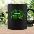 Green Lips Sexy Irish Leopard Shamrock St Patricks Day Graphic Design Printed Casual Daily Basic Coffee Mug Gifts ideas
