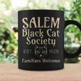 Halloween Salem Black Cat Society Familiars Welcome Coffee Mug Gifts ideas