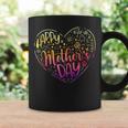 Happy Mothers Day With Tie-Dye Heart Mothers Day Coffee Mug Gifts ideas