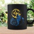 Howling Wolf Yellow Moon Coffee Mug Gifts ideas