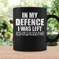 In My Defense I Was Left Unsupervised Retro Vintage Distress Coffee Mug Gifts ideas