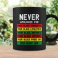 Juneteenth Black Pride Never Apologize For Your Blackness Coffee Mug Gifts ideas