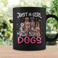 Just A Girl Who Loves Dogs Funny Puppy Dog Lover Girls  Coffee Mug Gifts ideas