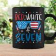 Kids Red White & Seven Funny 7Th Birthday 4Th Of July Boys Girls Coffee Mug Gifts ideas