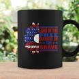 Land Of The Free Because Of The Brave Sunflower America Flag 4Th Of July Coffee Mug Gifts ideas