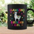 Llama Birthday Party Llamazing Gift Girl Rainbow Hearts Gift Coffee Mug Gifts ideas