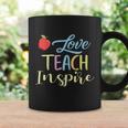 Love Teach Inspire Funny School Student Teachers Graphics Plus Size Shirt Coffee Mug Gifts ideas