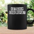 Lovely Funny Cool Sarcastic Eat Sleep Code Repeat Coffee Mug Gifts ideas