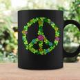 Lucky Shamrock Peace Sign St Patricks Day Hippie Clover Leaf Coffee Mug Gifts ideas