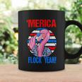 Merica Flock Yeah 4Th July Funny Patriotic Flamingo Coffee Mug Gifts ideas