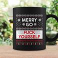 Merry Go FCk Yourself Ugly Christmas Sweater Coffee Mug Gifts ideas
