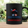 Messy Bun American Flag Stars Stripes Reproductive Rights Gift Coffee Mug Gifts ideas