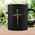Rainbow Funny Christian Jesus Nail Cross Tie Dye Bible Coffee Mug Gifts ideas