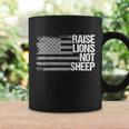 Raise Lions Not Sheep American Patriot Patriotic Lion Tshirt Graphic Design Printed Casual Daily Basic Coffee Mug Gifts ideas