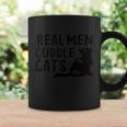 Real Men Cuddle Cats Black Cat Animals Cat Coffee Mug Gifts ideas