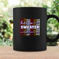 Red Caro Plaid Hello Sweater Weather Fall Coffee Mug Gifts ideas