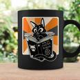 Retro Halloween Black Cat Funny Witch Book Cat Lover Coffee Mug Gifts ideas