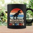 Roaring Into 4Th Grade Dinosaur First Day Of School Back To School Coffee Mug Gifts ideas