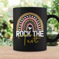 Rock The Test Test Day Teacher Testing Day Rainbow Teacher Coffee Mug Gifts ideas
