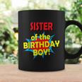 Sister Of The Birthday Boy Superhero Comic Party Graphic Design Printed Casual Daily Basic Coffee Mug Gifts ideas