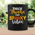 Spooky Halloween Thick Thighs Spooky Vibes Halloween Coffee Mug Gifts ideas