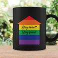 Stay Home Stay Proud Lgbt Gay Pride Lesbian Bisexual Ally Quote Coffee Mug Gifts ideas