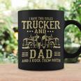 Trucker Trucker And Dad Quote Semi Truck Driver Mechanic Funny_ Coffee Mug Gifts ideas