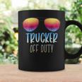 Trucker Trucker Off Duty Funny Summer Vacation Beach Holiday Coffee Mug Gifts ideas