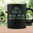 Trucker Trucker Real Drive Trucks Funny Vintage Truck Driver Coffee Mug Gifts ideas