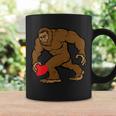 Valentines Day Bigfoot Heart Sasquatch Coffee Mug Gifts ideas