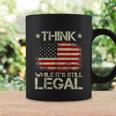 Vintage Old American Flag Think While Its Still Legal Tshirt Coffee Mug Gifts ideas