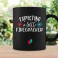 Womens Expecting A Little Firecracker Funny 4Th Of July Pregnant Coffee Mug Gifts ideas