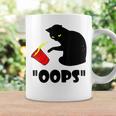 Cat Oops Funny Black Cat Knocking Over A Glass V2 Coffee Mug Gifts ideas