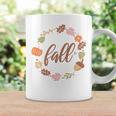 Fall Retro Flower Leaf Circle Coffee Mug Gifts ideas