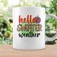 Hello Sweater Weather Pumpkin Fall Coffee Mug Gifts ideas