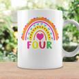 Kids 4 Years Old Rainbow 4Th Birthday Four Bday Girls Boys Kids Coffee Mug Gifts ideas