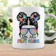 Kids Little Miss First Grade Messy Bun Sunglasses Tie Dye Coffee Mug Gifts ideas