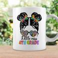 Little Miss 4Th Grade Messy Bun Leopard Back To School Coffee Mug Gifts ideas