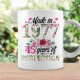 Made In 1977 Floral 45 Year Old 45Th Birthday Gifts Women Coffee Mug Gifts ideas