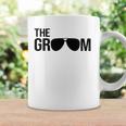 Mens The Groom Bachelor Party Cool Sunglasses White Coffee Mug Gifts ideas