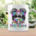 Messy Bun Hair Tie Dye Rainbow Kids Girls Hello Third Grade V2 Coffee Mug Gifts ideas