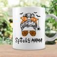 Messy Bun Spooky Mama Mom Funny Halloween Costume Skull Coffee Mug Gifts ideas