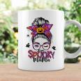 One Spooky Mama For Halloween Messy Bun Mom Monster Bleached V6 Coffee Mug Gifts ideas