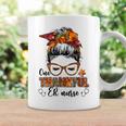 One Thankful Er Nurse Messy Bun Fall Autumn Thanksgiving Coffee Mug Gifts ideas