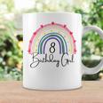 Rainbow Eight Year Girl Birthday Party Boho Family 8Th Year Coffee Mug Gifts ideas