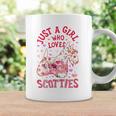 Scottie Scottish Terrier Just A Girl Who Loves Dog Flower Coffee Mug Gifts ideas